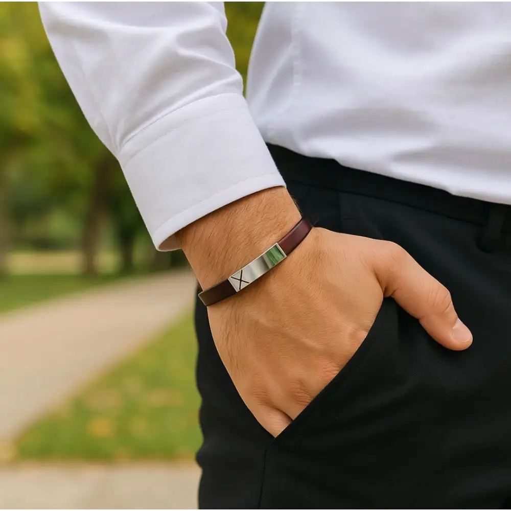 Línea Brown Bracelet – Bracelet Sterling Silver Silver by Flor de Oro | Customizable Luxury Jewelry