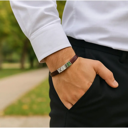 Línea Brown Bracelet – Bracelet Sterling Silver Silver by Flor de Oro | Customizable Luxury Jewelry