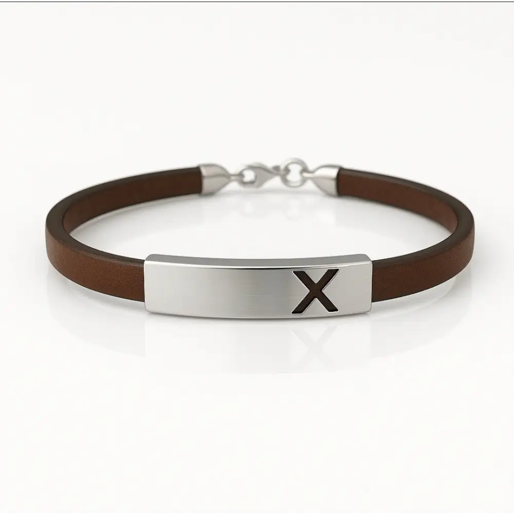 Línea Brown Bracelet – Bracelet Sterling Silver Silver by Flor de Oro | Customizable Luxury Jewelry