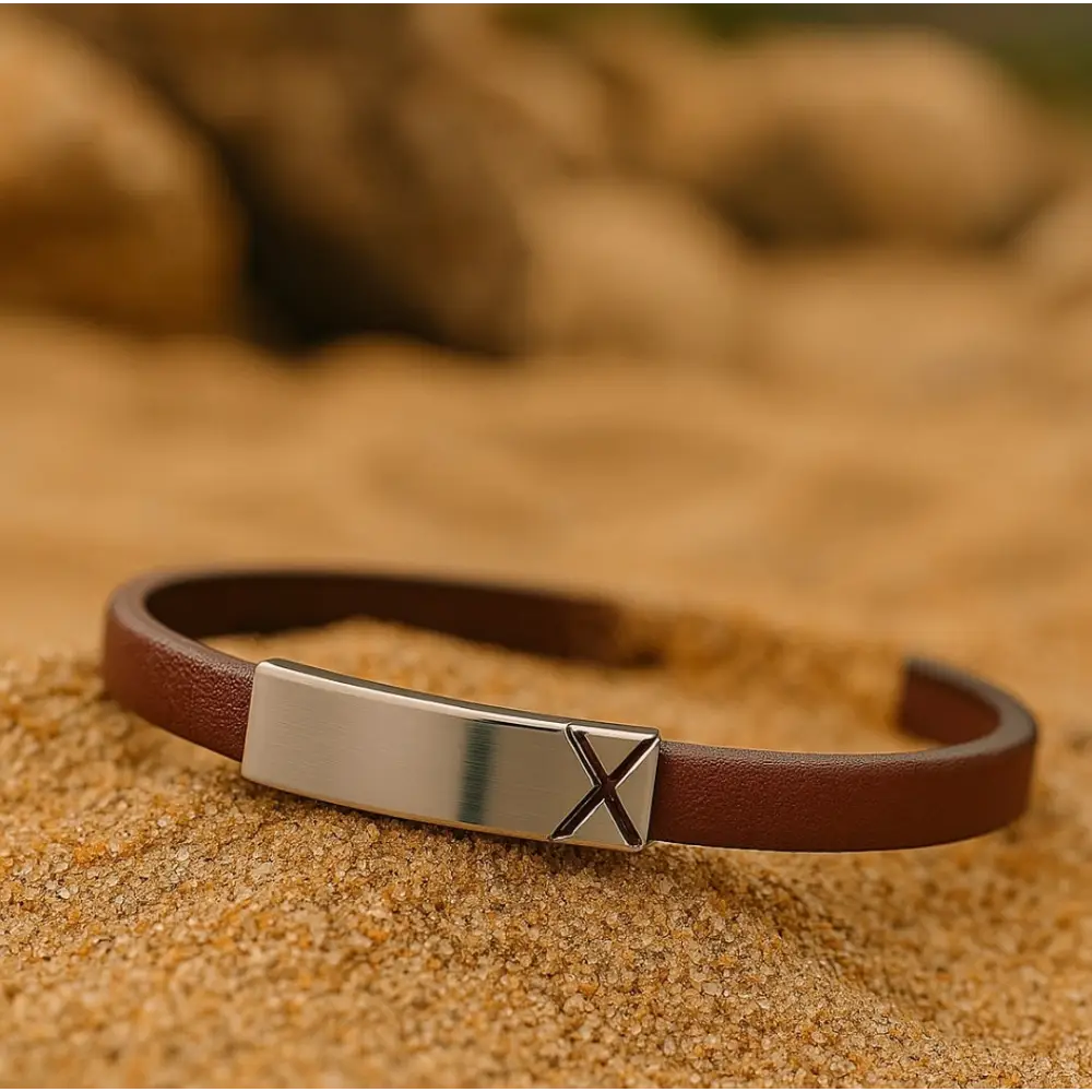 Línea Brown Bracelet – Bracelet Sterling Silver Silver by Flor de Oro | Customizable Luxury Jewelry