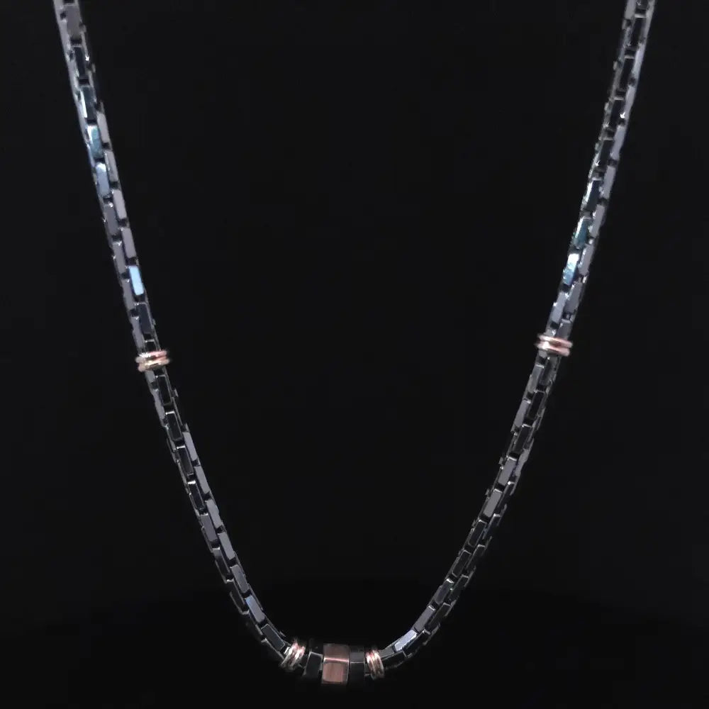 Midnight Forge Chain – Jewelry Sterling Silver Gunmetal Gray by Flor de Oro | Customizable Luxury Jewelry