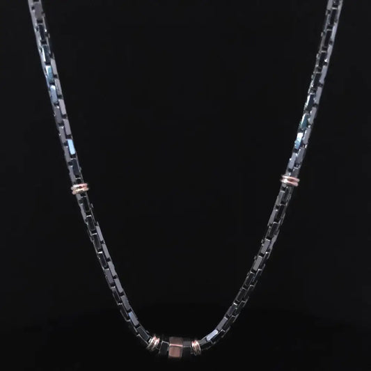 Midnight Forge Chain – Jewelry Sterling Silver Gunmetal Gray by Flor de Oro | Customizable Luxury Jewelry
