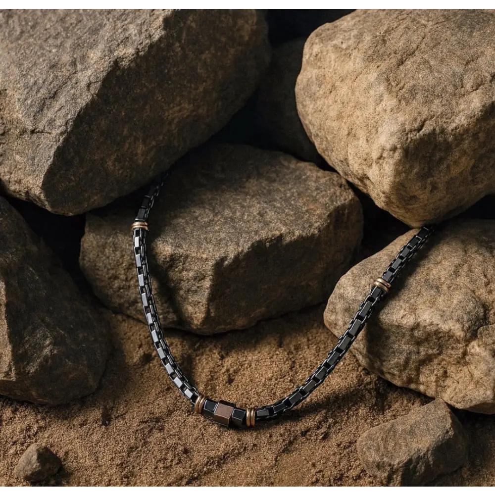 Midnight Forge Chain – Jewelry Sterling Silver Gunmetal Gray by Flor de Oro | Customizable Luxury Jewelry