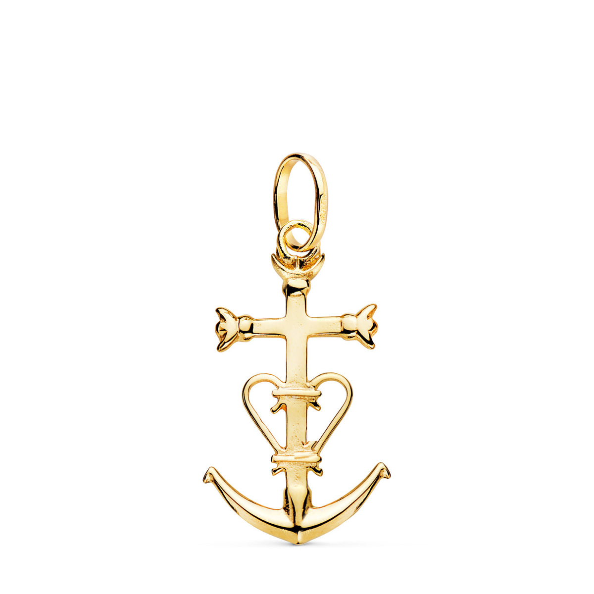 18K Yellow Gold Cross Pendant