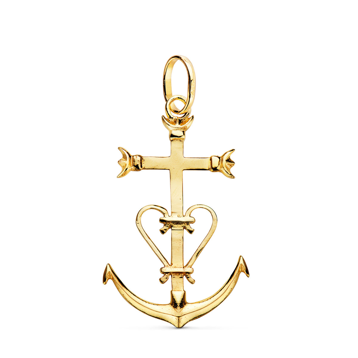 18K Yellow Gold Cross Pendant
