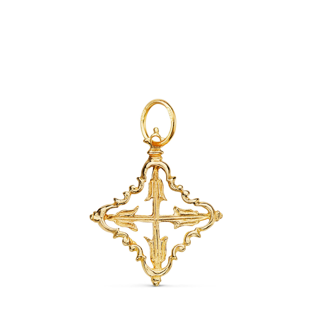 18K Yellow Gold Cross Pendant