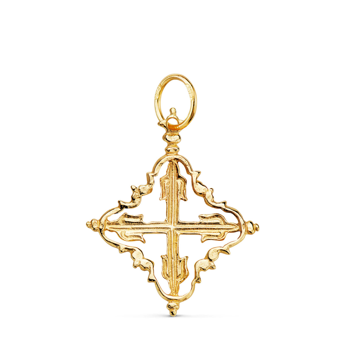 18K Yellow Gold Cross Pendant