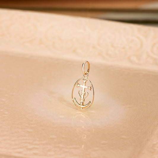 18K Yellow Gold Cross Pendant