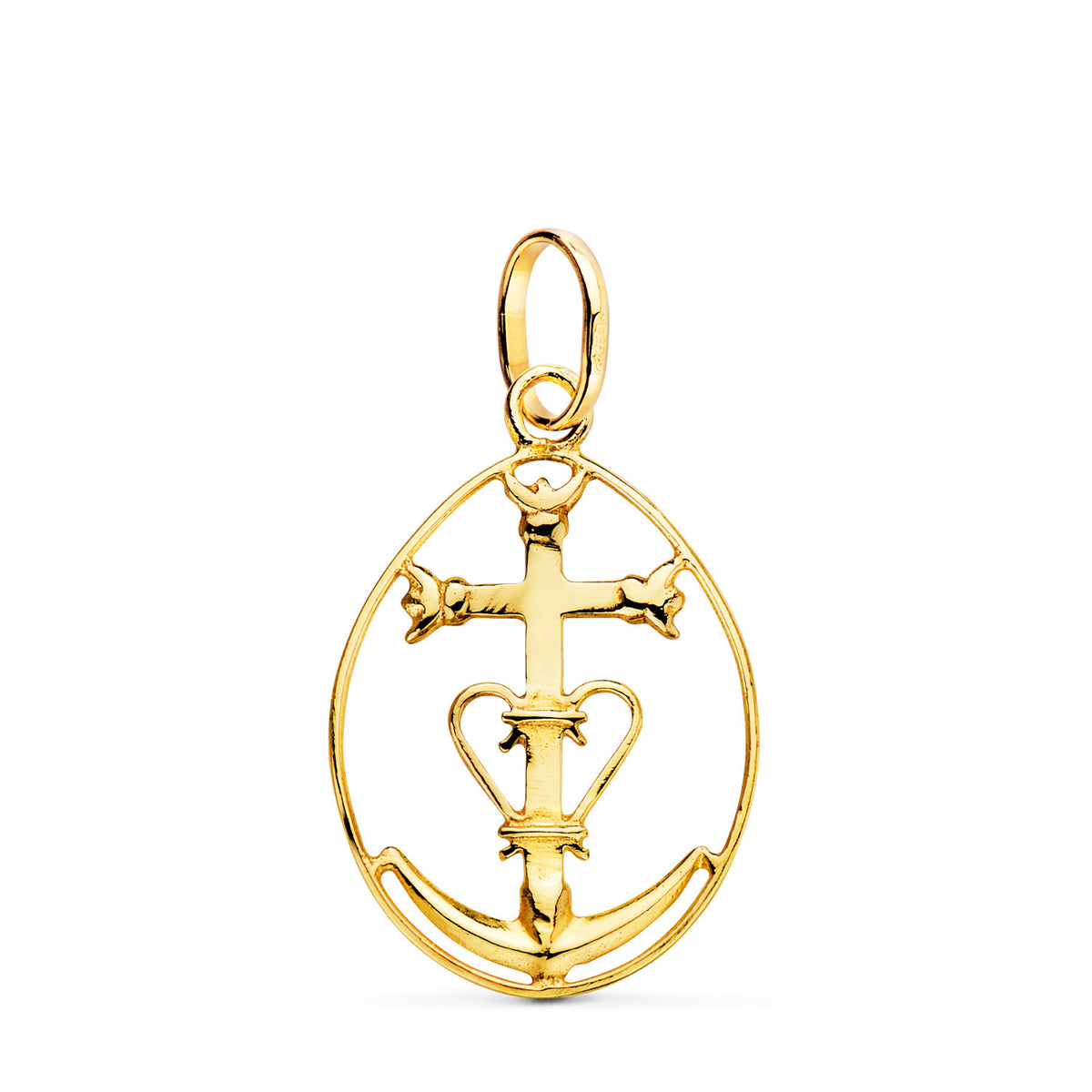 18K Yellow Gold Cross Pendant