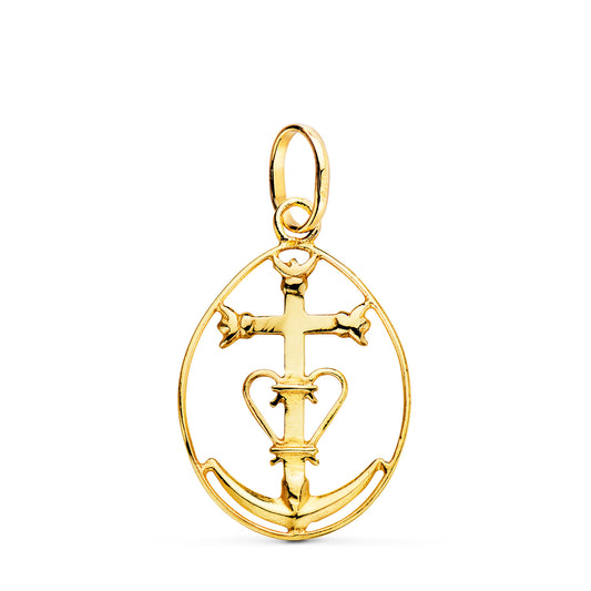 18K Yellow Gold Cross Pendant