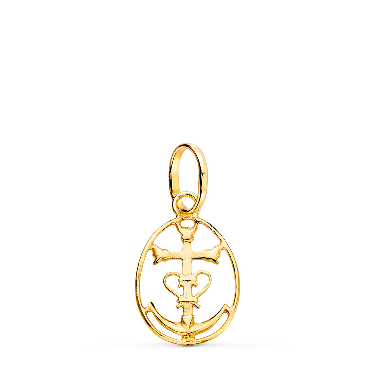 18K Yellow Gold Cross Pendant