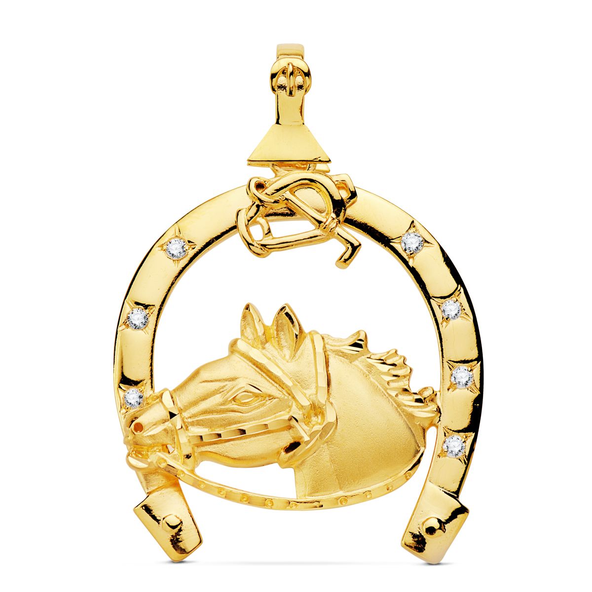18K Yellow Gold Pendant with Cubic Zirconia