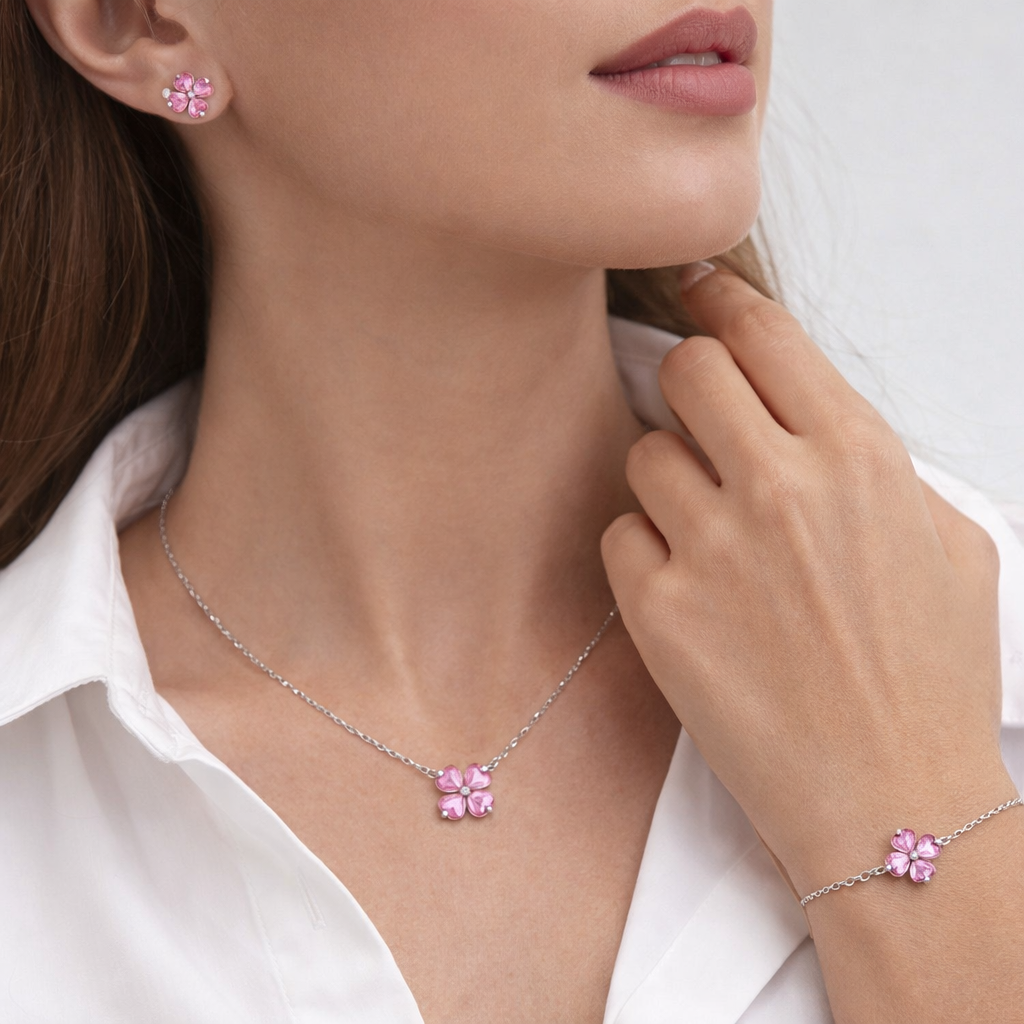 Four-Leaf Clover Jewellery Set