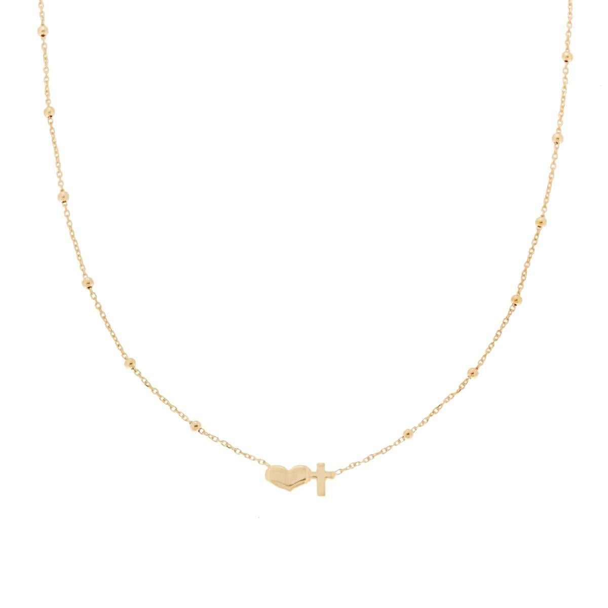 Heart Cross Necklace